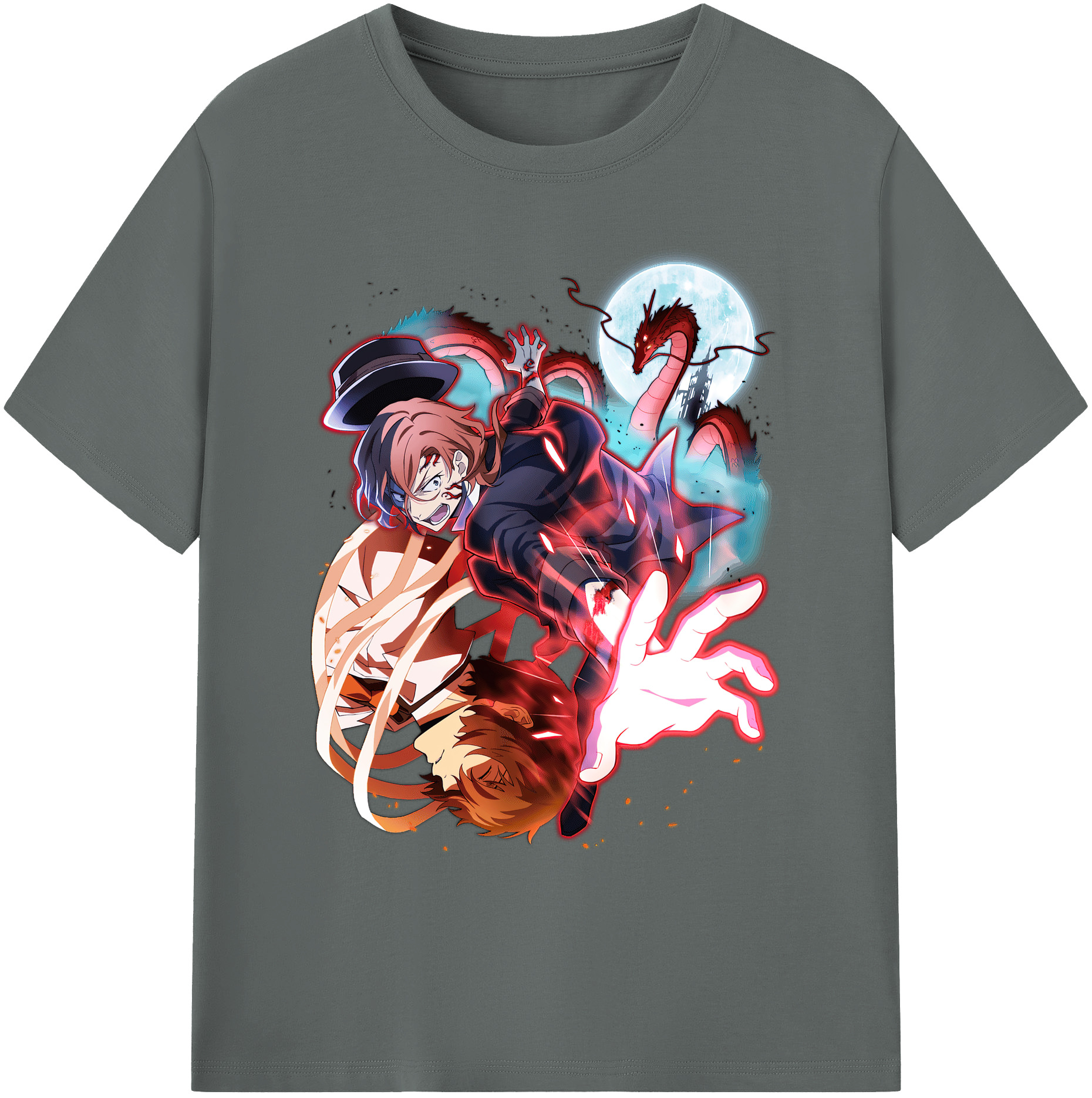 文豪ストレイドッグス Bungo Stray Dogs 綿100％ メンズ半袖Tシャツ｜肌触りやわらか＆通気性